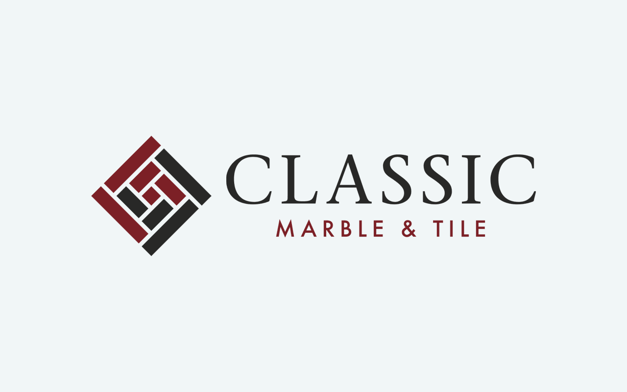 Classic Marble & Tile logo with its tile-mosaic diamond